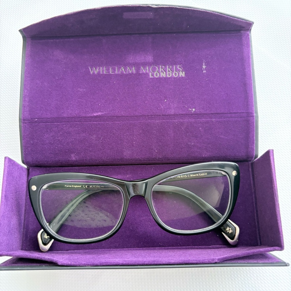 William Morris London Black Label Cat-Eye Optical Glasses-Frame Sz S M - Picture 2 of 8